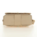CHANEL 2.55 Shoulder Bag Tweed Beige Gold CC Auth 189821SAM-5