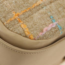 CHANEL 2.55 Shoulder Bag Tweed Beige Gold CC Auth 189821SAM-19