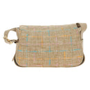 CHANEL 2.55 Shoulder Bag Tweed Beige Gold CC Auth 189821SAM-2