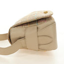 CHANEL 2.55 Shoulder Bag Tweed Beige Gold CC Auth 189821SAM-3