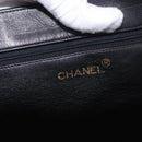 CHANEL Chain Shoulder Tote Bag Lamb Skin Black Gold CC Auth 189822V-14