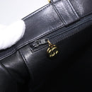 CHANEL Chain Shoulder Tote Bag Lamb Skin Black Gold CC Auth 189822V-18