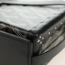 GOYARD Herringbone Minodiere Trunk Bag PVC Black Silver Auth 189823SM-18