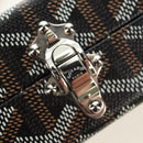GOYARD Herringbone Minodiere Trunk Bag PVC Black Silver Auth 189823SM-20