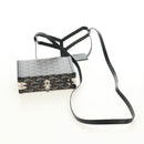 GOYARD Herringbone Minodiere Trunk Bag PVC Black Silver Auth 189823SM-9