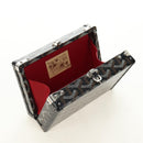 GOYARD Herringbone Minodiere Trunk Bag PVC Black Silver Auth 189823SM-24
