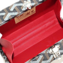 GOYARD Herringbone Minodiere Trunk Bag PVC Black Silver Auth 189823SM-10