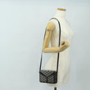 GOYARD Herringbone Minodiere Trunk Bag PVC Black Silver Auth 189823SM-28