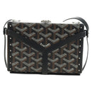 GOYARD Herringbone Minodiere Trunk Bag PVC Black Silver Auth 189823SM-13
