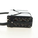 GOYARD Herringbone Minodiere Trunk Bag PVC Black Silver Auth 189823SM-3