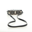 GOYARD Herringbone Minodiere Trunk Bag PVC Black Silver Auth 189823SM-7