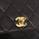 CHANEL Matelasse Backpack Lamb Skin Gold Black CC Auth 189824SAV-17