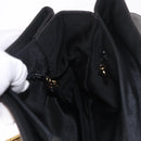 CHANEL Matelasse Backpack Lamb Skin Gold Black CC Auth 189824SAV-20