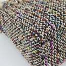 CHANEL Lady Dior Chain Hand Bag tweed 2way Multicolor Silver CC Auth 189825SM-17