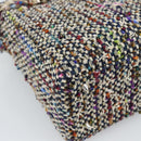 CHANEL Lady Dior Chain Hand Bag tweed 2way Multicolor Silver CC Auth 189825SM-19