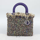 CHANEL Lady Dior Chain Hand Bag tweed 2way Multicolor Silver CC Auth 189825SM-12