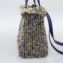 CHANEL Lady Dior Chain Hand Bag tweed 2way Multicolor Silver CC Auth 189825SM-3