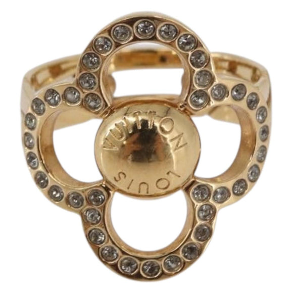 LOUIS VUITTON Berg Flower Power Ring metal Gold Tone LV Auth 189828A