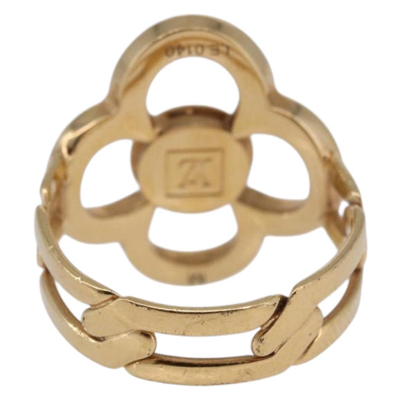 LOUIS VUITTON Berg Flower Power Ring metal Gold Tone LV Auth 189828A