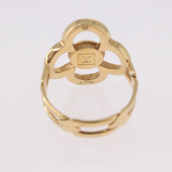 LOUIS VUITTON Berg Flower Power Ring metal Gold Tone LV Auth 189828A