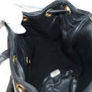 CHANEL Matelasse Chain Backpack Lamb Skin Gold Black CC Auth 189831SV-25