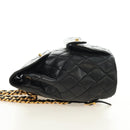 CHANEL Matelasse Chain Backpack Lamb Skin Gold Black CC Auth 189831SV-3
