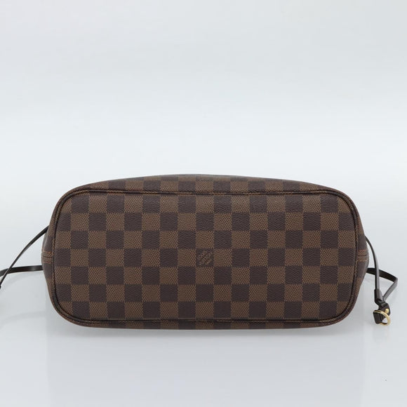 LOUIS VUITTON Damier Ebene Neverfull PM Tote Bag N51109 LV Auth 189833
