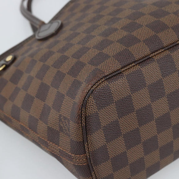 LOUIS VUITTON Damier Ebene Neverfull PM Tote Bag N51109 LV Auth 189833