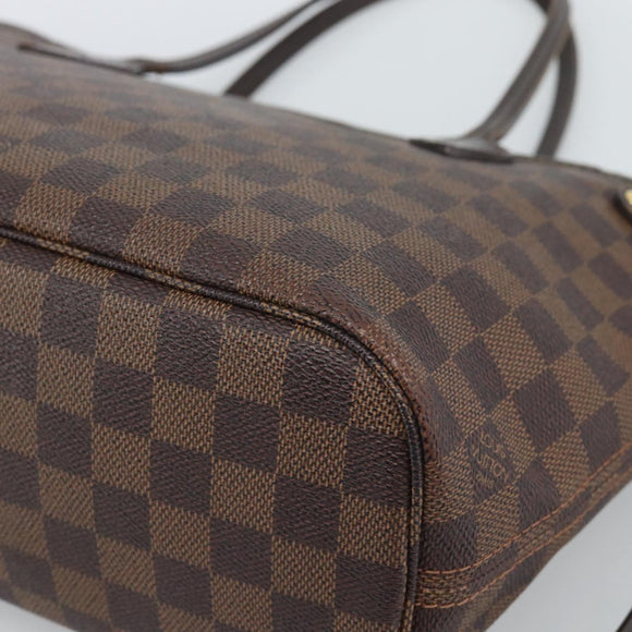 LOUIS VUITTON Damier Ebene Neverfull PM Tote Bag N51109 LV Auth 189833