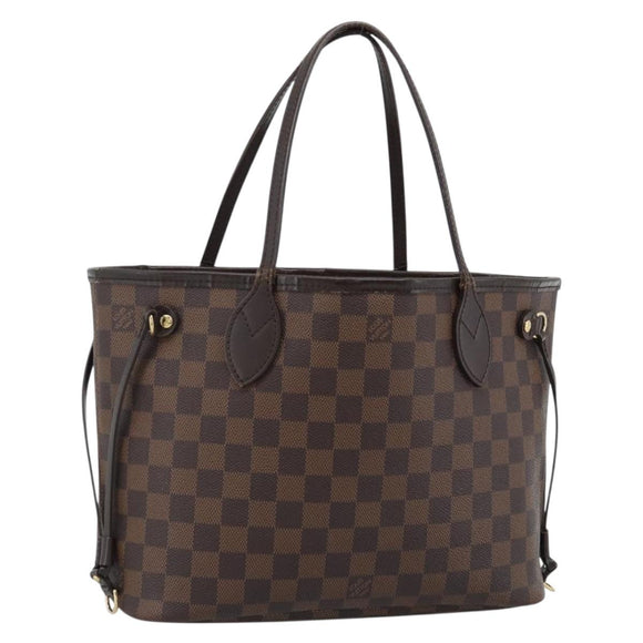 LOUIS VUITTON Damier Ebene Neverfull PM Tote Bag N51109 LV Auth 189833