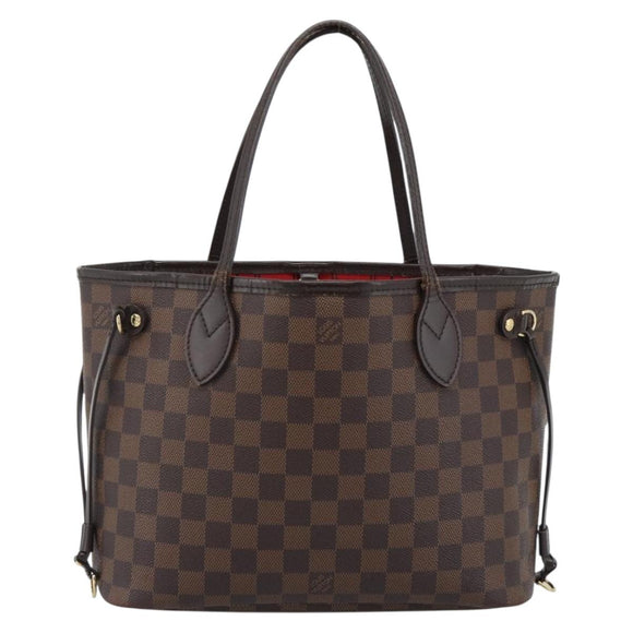 LOUIS VUITTON Damier Ebene Neverfull PM Tote Bag N51109 LV Auth 189833