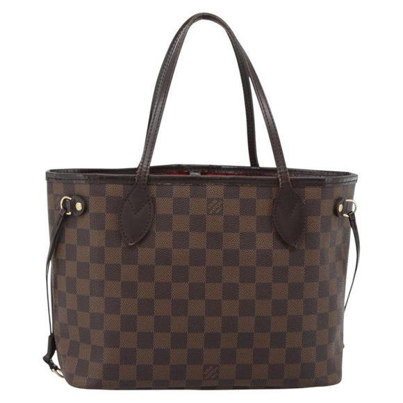 LOUIS VUITTON Damier Ebene Neverfull PM Tote Bag N51109 LV Auth 189833