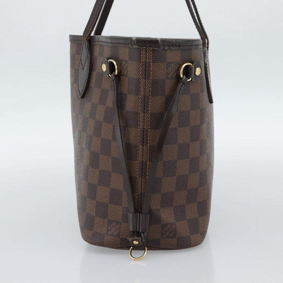 LOUIS VUITTON Damier Ebene Neverfull PM Tote Bag N51109 LV Auth 189833