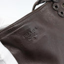 PRADA Shoulder Bag Leather Brown Auth 189834A-14
