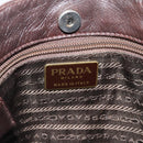 PRADA Shoulder Bag Leather Brown Auth 189834A-15