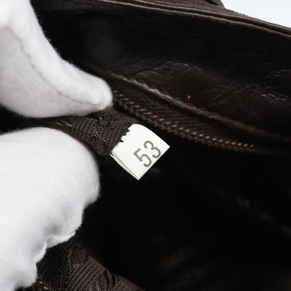 PRADA Shoulder Bag Leather Brown Auth 189834A