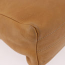 LOEWE Shoulder Bag Leather Beige Gold Auth 189838A-9