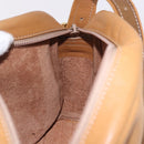 LOEWE Shoulder Bag Leather Beige Gold Auth 189838A-17