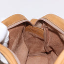 LOEWE Shoulder Bag Leather Beige Gold Auth 189838A-12