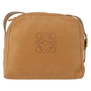 LOEWE Shoulder Bag Leather Beige Gold Auth 189838A-13