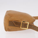 LOEWE Shoulder Bag Leather Beige Gold Auth 189838A-3