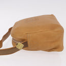 LOEWE Shoulder Bag Leather Beige Gold Auth 189838A-4