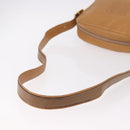 LOEWE Shoulder Bag Leather Beige Gold Auth 189838A-7