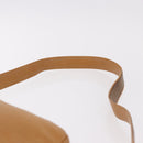 LOEWE Shoulder Bag Leather Beige Gold Auth 189838A-8