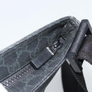 GUCCI GG Supreme Shoulder Bag PVC Black Silver 162904 Auth 189839-10