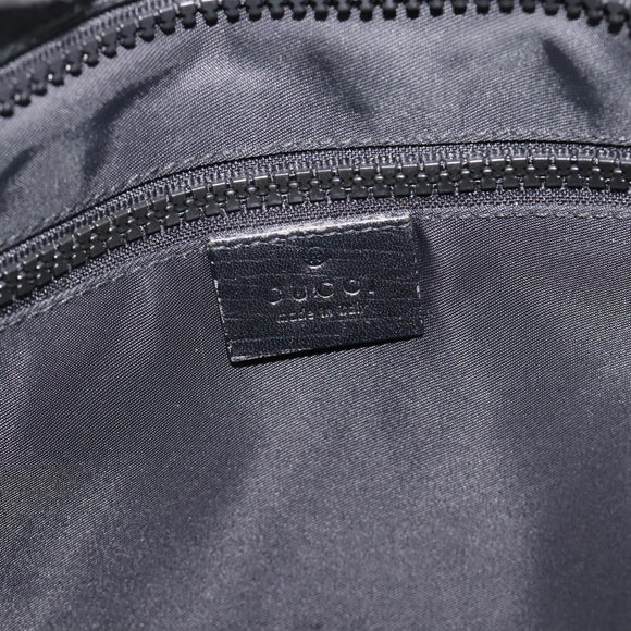 GUCCI GG Supreme Shoulder Bag PVC Black Silver 162904 Auth 189839