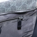 GUCCI GG Supreme Shoulder Bag PVC Black Silver 162904 Auth 189839-20