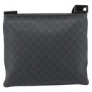 GUCCI GG Supreme Shoulder Bag PVC Black Silver 162904 Auth 189839-2