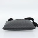 GUCCI GG Supreme Shoulder Bag PVC Black Silver 162904 Auth 189839-5
