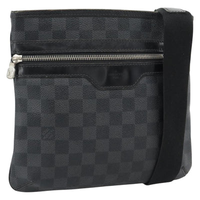 LOUIS VUITTON Damier Graphite Tomas Shoulder Bag N58028 LV Auth 189840